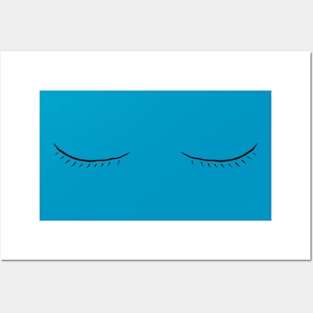 Cartoon Eyes - Closed Posters and Art